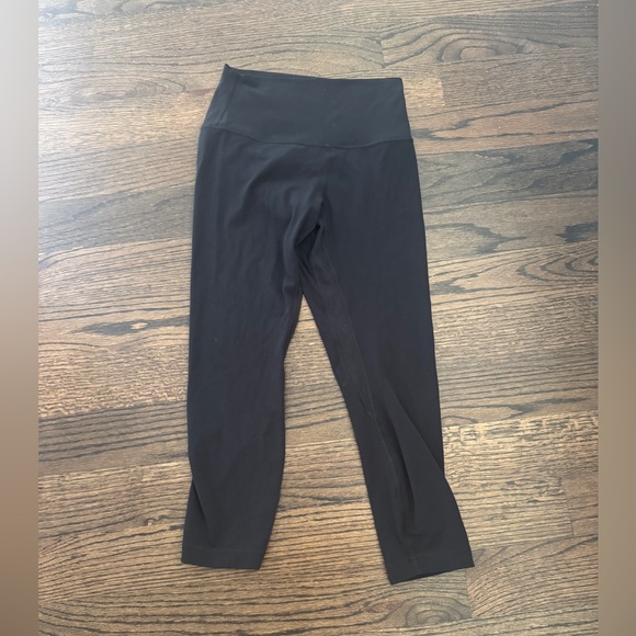 Black Lululemon High Rise Align Leggings 21” - Picture 1 of 4